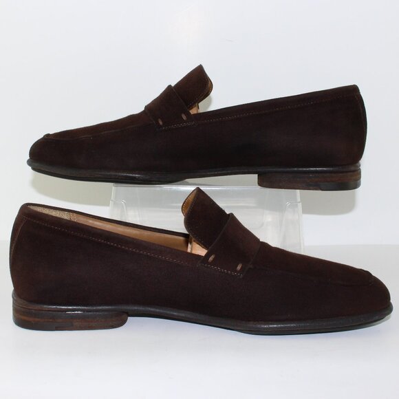 Louis Vuitton Brown Suede Leather Loafer Slip One Shoe (8.5 US) - Picture 8 of 14